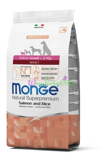 Сухий корм MONGE DOG Extrasmall Adult Salmon Rice 2.5 кг