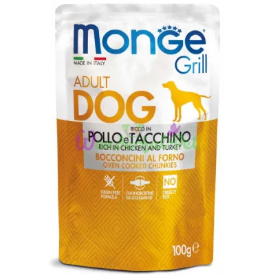 Вологий корм MONGE DOG GRILL Chicken Turkey 100 г