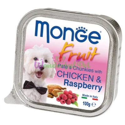 Паштет MONGE DOG FRUIT Chicken Raspberry 100 г
