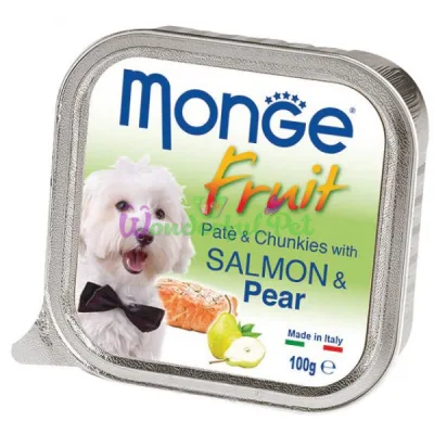 Паштет MONGE DOG FRUIT Salmon Pear 100 г