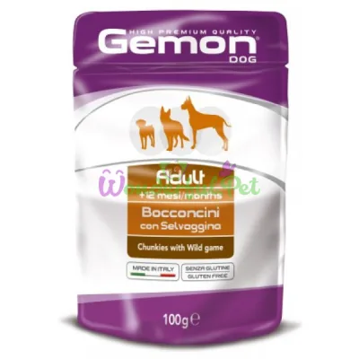 GEMON DOG WET Adult Bushmeat 100 g