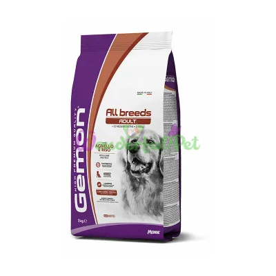 Сухий корм GEMON DOG All Breeds Adult Ягня Рис 3 кг