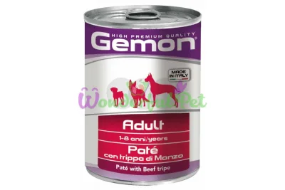 GEMON DOG WET Adult Beef Tripe Pate 400 g