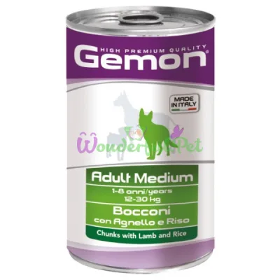 Wet Dog Food GEMON DOG WET Medium Adult Lamb Rice 1.25 kg