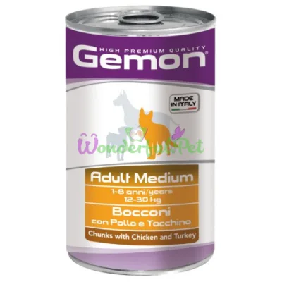 Wet Dog Food GEMON DOG WET Medium Adult Chicken Turkey 1.25 kg
